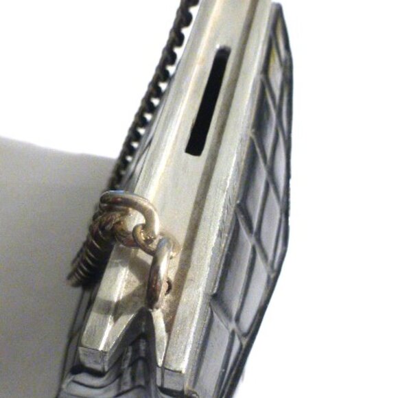 SIGNED Vintage YOVE ST. LARENT Coin PURSE BANK Vintage Coin Bank Vintage Purse - Picture 16 of 16